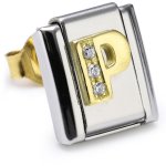 Nomination Ohrring CLASSIC LETTERS Edelstahl, 18-K-Gold u. Cub. Zirconia (P) 038304 B00442NIRW