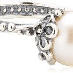 Pandora Damen-Ring 925 Silber Zirkonia transparent Süßwasser-Zuchtperle Weiß 190848P B00DYU0N0U