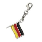 ZEEM5|#ZEEme ZEEme Damen-Charm Karabineranhänger 925 Sterling Silber Deutschlandflagge 301240057 B0088N0UDS