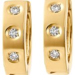CHRIST Diamonds Damen-Creole 585er Gelbgold 6 Brillanten ca. 0,14 ct. One Size, gold B00GNZWC8Y