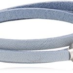 ZEEme Fashion Unisex-Wickelarmband 60cm aus hellblauem Leder mit Metall-Magnetverschluss 247060001-3 B005OUCS2E