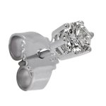 Bella Donna unisex Single-Ohrstecker 585/000 Wei&szlig;-Gold 1 Diamant 0,15ct. 100315 B00440D9H8