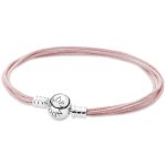 Pandora Textilarmband rosa B00ISERLBG