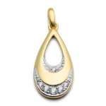 MIOJ5|#MIORE MIORE Damen-Anhänger 9 Karat Gelbgold Brillanten MAS911P B0085TMVLY