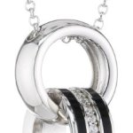 Joop Damen-Halskette mit AnhÃ¤nger Epoxy schwarz Zirkonia weiss 45+3 cm 925 Sterling Silber JPNL90639A450 B00BATMNQO