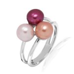 Pure Pearls Valero Pearls Damen-Ring Fashion Collection 925 Sterling Silber Süßwasser-Zuchtperlen rosé / apricot / pink 60020092 B008VLP18Q