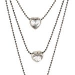 Pilgrim Jewelry Pilgrim Damen-Schmuckset Valentine Halskette + Ohrringe Messing Kristall weiß 901413019 B00HR4RM8K