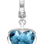 JETTE Charms Damen-Charm CHARM 925er Silber rhodiniert 1 Kristall One Size, blau B00JSB2Y1A