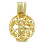 Quiges Fashion Jewellery Quiges, Eligo Jewellery 12mm Gold Plated Kugel Anhänger Versilbert für Eligo 12mm Kugeln B00JIWI7NS