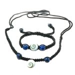 Bella Carina unisex Shamballa Armband und Kette mit shiva auge und 2 Lapis-Lazuli Perlen Länge verstellbar B00BM4JY3W