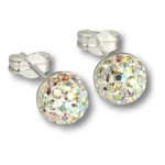 SilberDream Glitzer Ohrstecker Halbkugel Farbton kristall Preciosa Elements 925 Sterling Silber Ohrringe GSO217Z B007VQBSKM
