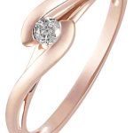 Goldmaid Damen-Ring Solitär Verlobungsring 585 Rotgold 1 Brillant 0,08 ct. So R3574RG B008D36J4C