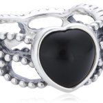 Pandora Damen-Ring 925 Silber Onyx schwarz 190874ON B00BPMHCYY