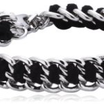 Dyrberg/Kern Damen Armband Versilbertes Metall schwarz 335161 B00HEYA9GU