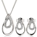 Celesta Damen-Set: Halskette + Ohrringe 925 Sterling Silber rhodiniert Zirkonia Celesta 42 cm weiß 500201366-42 B00JQXI3V0