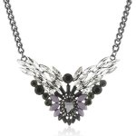 Sweet Deluxe Damen-Halskette Metall 65 Glaskristalle schwarz/crystal 45 cm 3168 B00GD6MCT2
