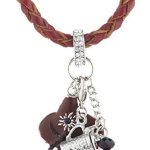 SWECS|#Sweet Deluxe Sweet Deluxe Damen-Kette Wiesn Heidi Leder silber/dunkelrot 43.5 cm 01113 B0086FWS42