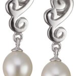 Valero Pearls Silver Collection Damen-Ohrstecker Hochwertige Süßwasser-Zuchtperlen in ca.  8 mm Tropfenform weiß 925 Sterling Silber       60200023 B002OL2JJ8