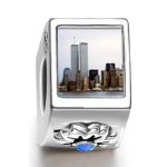 Soufeelonline New York Twin Towers September birthstone Foto Blume European Bead B008U1P6UK