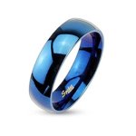 Coolbodyart Edelstahl Unisex Band Ring Blau glänzend polliert 6mm breit verfügbare Ringrößen 47 (15) – 69 (22) B00LQE5IX8