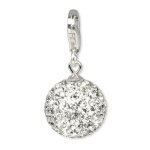 SilberDream Glitzer Charm Swarovski Kristalle Kugel weiß SHINY Anhänger 925 Silber für Bettelarmbänder Kette Ohrring GSC205 B001MROZP6