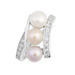 Valero Pearls Damen-Ring Silver Collection 925 Sterling Silber S&uuml;&szlig;wasser-Zuchtperlen Wei&szlig; / Apricot / Flieder 60201410 B004AQERVS