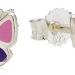 ZEEM5|#ZEEme ZEEme Kinder-Ohrstecker 925 Sterling Silber Schmetterling lack pink/lila 371220172-1 B0087Y02XQ