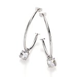 frida nyberg Damen-Creolen Zirkonia weiß 191007512 B00GWE83K2