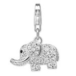 Rafaela Donata Charm Collection Damen-Charm Elefant 925 Sterling Silber Zirkonia weiß  60600275 B003DT75E4