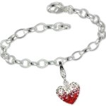 SilberDream Charms Armband Set – Herz mit Swarovski Kristallen 925er Silber Charm Anh&auml;nger und 925 Silber Armband – FCA117 B001NIOYEQ