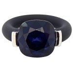 nobel schmuck Ring mit SWAROVSKI ELEMENTS – Farbe Silber Dark Indigo – Blau – Schwarz – Made in Germany B00KLZCMSW