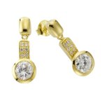 Celesta Damen-Ohrhänger 925 Sterling Silber vergoldet Zirkonia weiß 273220445-1L B008MU5VHC