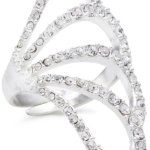Pilgrim Jewelry Damen-Ring aus der Serie Big rings versilbert kristall verstellbar 3.2 cm 241235014 größenverstellbar B008RTVWPI