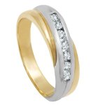 Bella Donna Damen Diamantring 585/000 Gelbgold 7 Brillanten 0,25ct. W-PI B004DNMQ0W