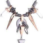 Pilgrim Jewelry Damen-Halskette mit Anhänger aus der Serie Jagged edge hematite beschictet + metallmix grau 38.0 cm 131319111 B00B5A8ES4