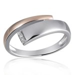 Goldmaid Damen-Ring 925 Sterling Silber weiß Diamanten Bicolor 3 Diamanten 0,03 ct. Sd R6118S52 B00EAL2LR0