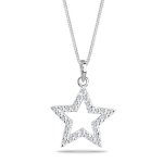 Elli Damen-Halskette mit Anhänger Sterne Länge 45cm 925 Sterling Silber 0111280711_45 B00783JQTI