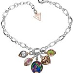 GUESS Damen Armband Edelstahl rhodiniert Harz Bead Cluster 20 cm UBB11118 B00IAQWZ5E