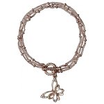 Pilgrim Jewelry Damen-Armband aus der Serie Papillon roségold beschichtet weiß 18.5 cm 201314002 B00B5A9WGC