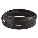 SIX MAN schwarzes Leder Wickelarmband mit silberner Schnalle (243-842) B00M1RPRIU