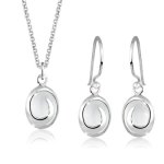 Elli Damen-Schmuckset Ohrhänger + Kette 925 Sterling Silber Mondstein Länge 45cm 0904212012_45 B00B1A31YU