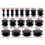 Thuppaki Schwarz UV-Double Flared Ohr Plug B00E4QWRFW