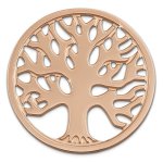 Amello Coin Edelstahl-Schmuck Coin rosevergoldet Lebensbaum – Coin für Amello Coinsfassung für Damen – Edelstahlschmuck Stainless Steel ESC502E B00KW85SRK