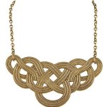 SIX "Wired" goldene Statement-Kette mit verschlungenem Element (380-721) B00KW9GSSM