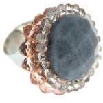 Sweet Deluxe Damen-Ring Agnesa silber/pink/grau 00933 B007FD2C88