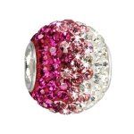 SilberDream Glitzer Bead Swarovski Kristalle pink ICE SilberDream Silber Beads für Bettelarmbänder GSB004 B001NIO112