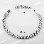 Weihnachtsgeschenk Ninabox® Damen Mädchen weiß vergoldet Armband SWAROVSKI ELEMENTS Kristalle bling jewelry Hochzeit Geschenk für Freundin Mädchen Damen österreichische kristallen Armschmuck weiß Party "Frozen" Kollektion. Spezielles Design für ein perfek B00AZGWURK