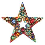 Michal Golan Blechbl&auml;ser, Mehrfarben Swarovski Kristall Stern Stift mit Perlen B00NGJ8QJY