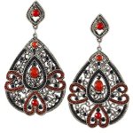 SIX "Foreigner" Ornament-Ohrstecker mit rot-blauen Perlen und Strass (381-942) B00L81LHC0