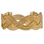 SIX "Wired" goldener, offener Armreif in aufwändig geflochtener Optik (382-347) B00KW9FYCS